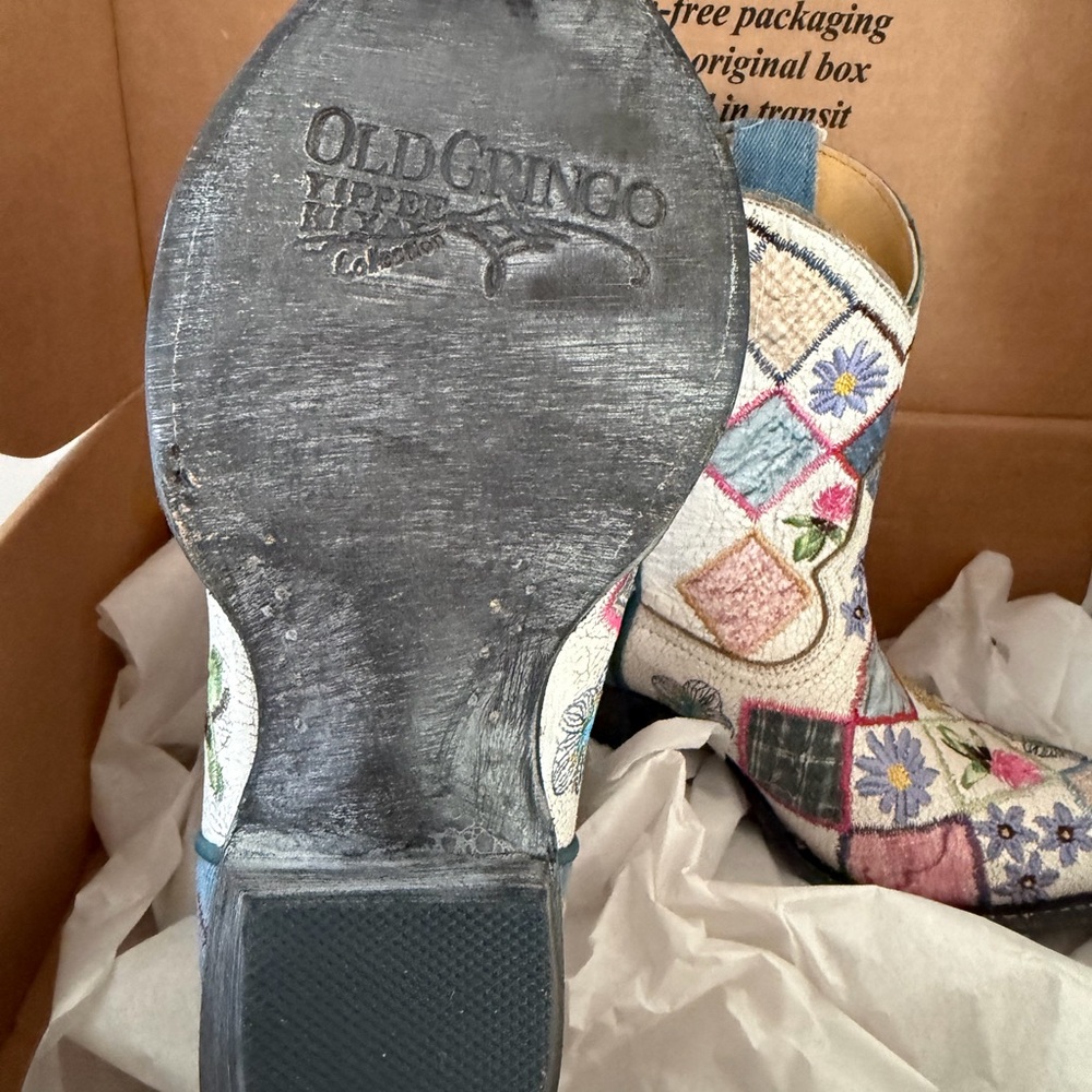 Old Gringo Embroidered Patchwork Western Boots - image 3